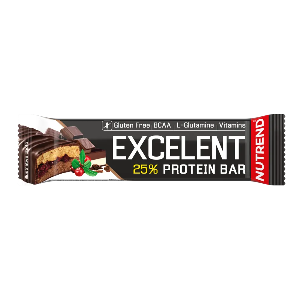 Nutrend Excelent Protein Bar Double 40gr Chocolate and Nougat With Cranberries and Milk Chocolate