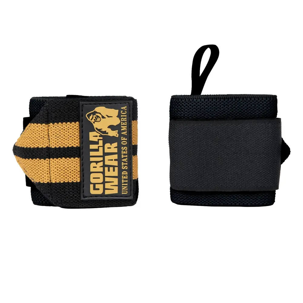 Gorilla Wear Wrist Wrap Pro Gold Black Pair